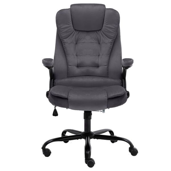 vidaXL Kancel&aacute;řsk&aacute; židle tmavě &scaron;ed&aacute; samet