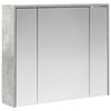 vidaXL Koupelnov&aacute; zrcadlov&aacute; skř&iacute;ň Betonově &scaron;ed&aacute; 73,5 x 16 x 62,5 cm