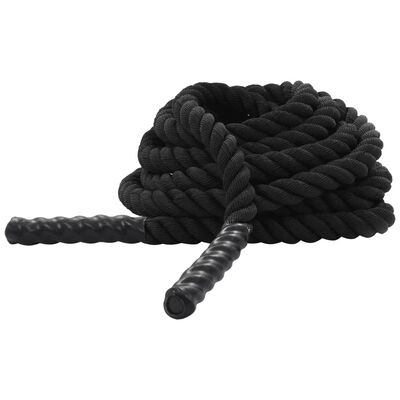 vidaXL Posilovací lano 9 m polyester černé