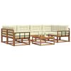 vidaXL Venkovn&iacute; pohovkov&aacute; souprava 7 pcs Přirozen&aacute; a Kr&eacute;mov&aacute;
