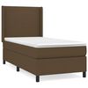 vidaXL Box spring postel s matrac&iacute; tmavě hněd&aacute; 90x190 cm textil