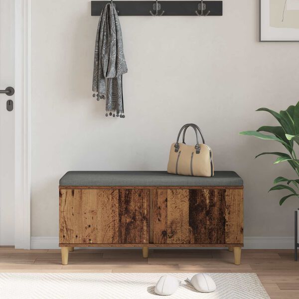 vidaXL Chodbičkov&aacute; lavice s pol&scaron;t&aacute;řem Star&eacute; dřevo 60 x 38 x 46 cm