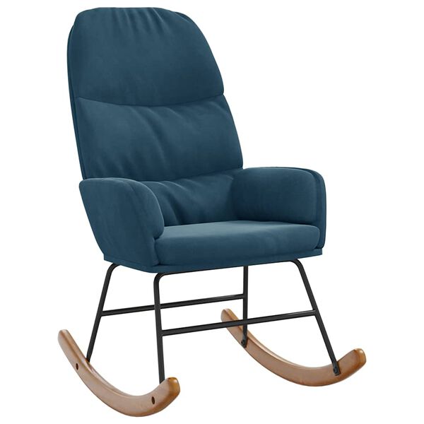 vidaXL Houpac&iacute; křeslo modr&eacute; samet