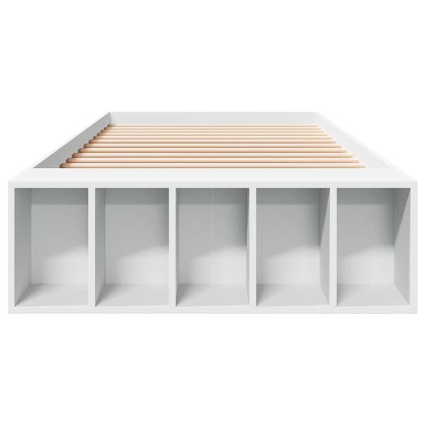 vidaXL Rám postele bílý 75 x 190 cm kompozitní dřevo