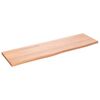 vidaXL N&aacute;stěnn&aacute; police světle hněd&aacute; 100x30x2 cm o&scaron;etřen&yacute; masivn&iacute; dub