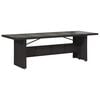vidaXL Zahradn&iacute; stůl se skleněnou deskou čern&yacute; 240x90x75 cm polyratan