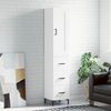 vidaXL Skř&iacute;ň highboard b&iacute;l&aacute; 34,5 x 34 x 180 cm kompozitn&iacute; dřevo