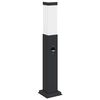 vidaXL Sloupkov&eacute; sv&iacute;tidlo se senzorem 50 cm čern&eacute; IP44