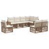 vidaXL Sada zahradn&iacute;ch pohovek 8 pcs Beige a kr&eacute;mov&aacute; b&iacute;l&aacute; polyratan