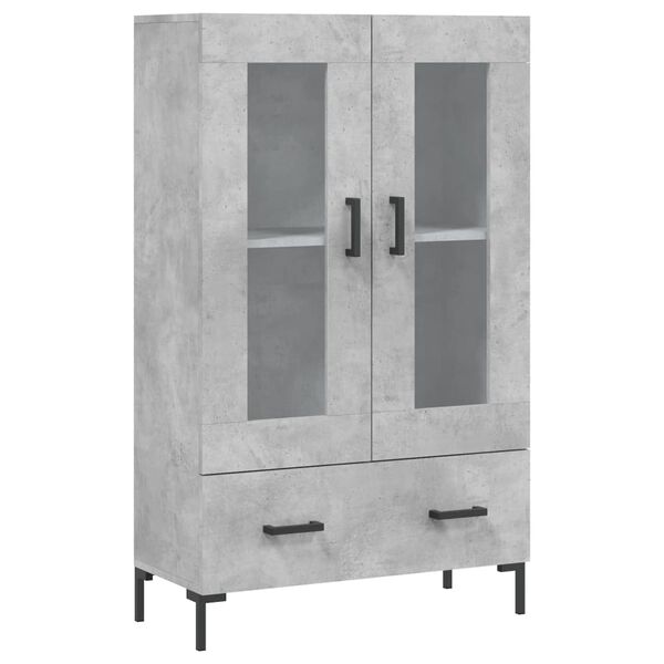 vidaXL Skř&iacute;ň highboard betonově &scaron;ed&aacute; 69,5x31x115 cm kompozitn&iacute; dřevo