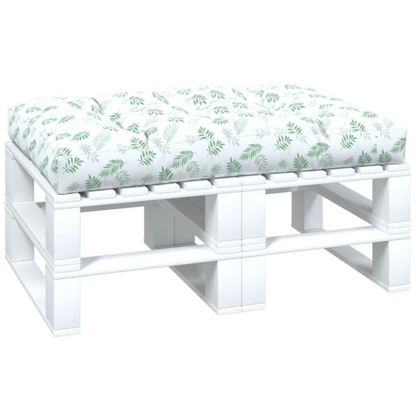 vidaXL Poduška na palety vzor listů 120 x 80 x 12 cm textil