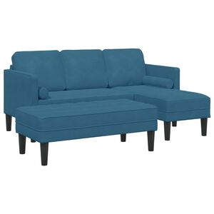vidaXL Set pohovek 2 ks Modr&aacute; Polyester
