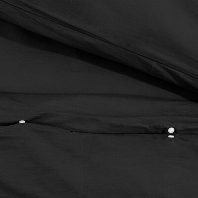vidaXL Sada ložního prádla černá 135 x 200 cm lehké mikrovlákno