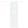 vidaXL Posuvn&eacute; dveře B&iacute;l&aacute; 61 x 198,5 cm Masivn&iacute; borov&eacute; dřevo