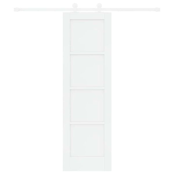 vidaXL Posuvn&eacute; dveře B&iacute;l&aacute; 61 x 198,5 cm Masivn&iacute; borov&eacute; dřevo