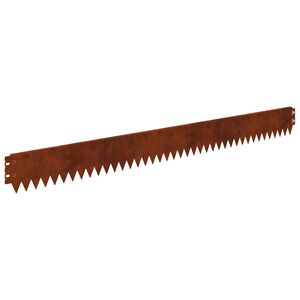 vidaXL Obruba tr&aacute;vn&iacute;ku s ohnutou horn&iacute; hranou 10 ks 103x10cm Ocel