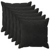 vidaXL Povlak na pol&scaron;t&aacute;ř 6 pcs HOUTEN Čern&aacute; 65 x 65 cm Samet