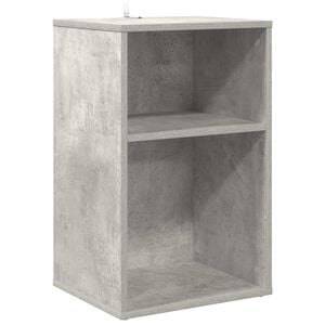 vidaXL Skř&iacute;ň na gramofonov&eacute; desky Betonově &scaron;ed&aacute; 38 x 33 x 61 cm