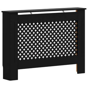 vidaXL Kryt na radi&aacute;tor čern&yacute; 112 x 19 x 81,5 cm MDF