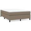 vidaXL Box spring postel s matrac&iacute; taupe 140x200 cm textil