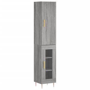 vidaXL Skř&iacute;ň highboard &scaron;ed&aacute; sonoma 34,5 x 34 x 180 cm kompozitn&iacute; dřevo