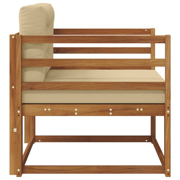 vidaXL Venkovn&iacute; středn&iacute; pohovka Masivn&iacute; ak&aacute;tov&eacute; dřevo Př&iacute;rodn&iacute;