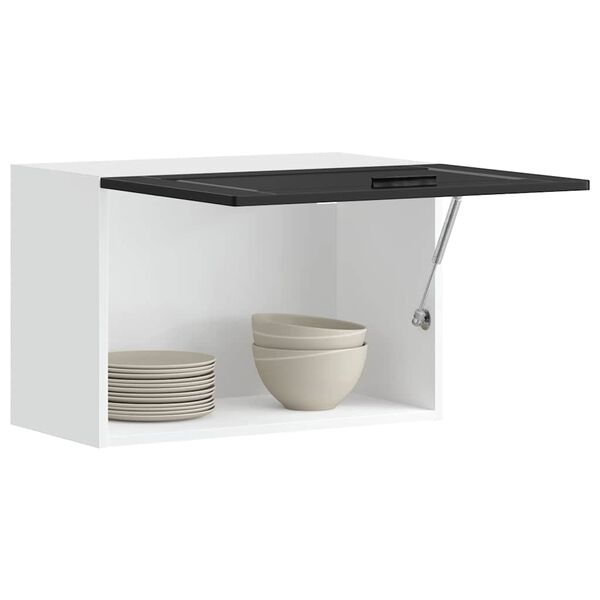 vidaXL Kuchyňská nástěnná skříňka "Porto" černý kompozitní dřevo