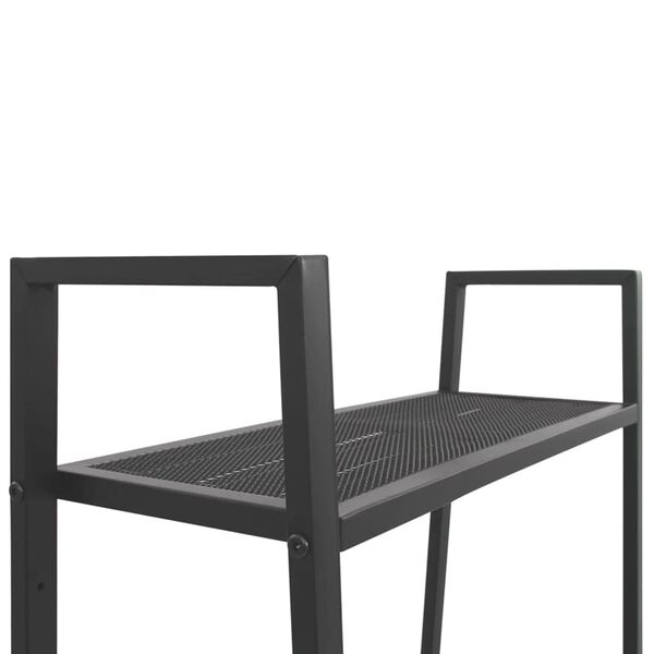 vidaXL Žebř&iacute;kov&aacute; knihovna 4 patra kov antracitov&aacute;