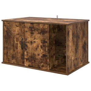 vidaXL Kočič&iacute; dům Kouřov&yacute; dub 85 x 55 x 50,5 cm Kompozitn&iacute; dřevo