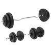 vidaXL Sada obouručn&iacute; a jednoručn&iacute;ch činek se z&aacute;važ&iacute;m 60 kg