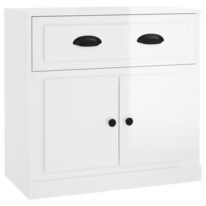 vidaXL Př&iacute;born&iacute;k b&iacute;l&yacute; vysok&yacute; lesk 70 x 35,5 x 67,5 cm kompozitn&iacute; dřevo