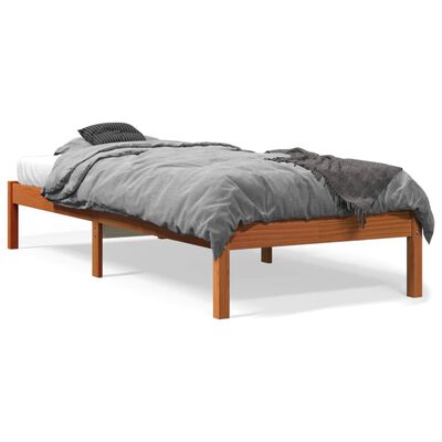 vidaXL Rám postele voskově hnědý 75 x 190 cm masivní borovice