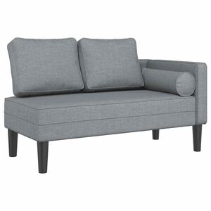 vidaXL Leno&scaron;ka s podu&scaron;kami světle &scaron;ed&aacute; textil