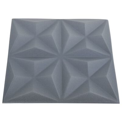 vidaXL 3D nástěnné panely 24 ks 50 x 50 cm origami šedé 6 m²