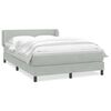 vidaXL Box spring postel s matrac&iacute; světle &scaron;ed&aacute; 140x210 cm samet