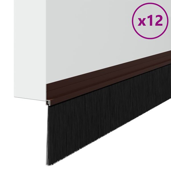 vidaXL Samolepic&iacute; &scaron;těrbiny na dveře 12 pcs Hněd&aacute; 100 cm