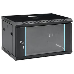 vidaXL N&aacute;stěnn&aacute; s&iacute;ťov&aacute; rozvodn&aacute; skř&iacute;ň 6U 19" IP20 600 x 450 x 350 mm