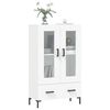 vidaXL Skř&iacute;ň highboard b&iacute;l&aacute; 69,5 x 31 x 115 cm kompozitn&iacute; dřevo