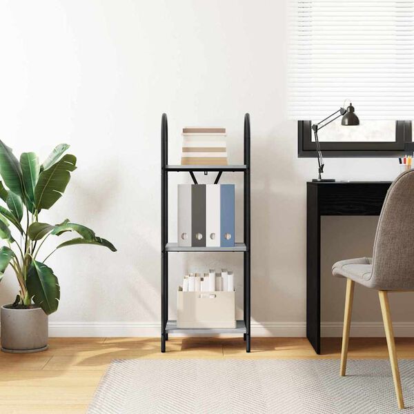 vidaXL Knihovna &Scaron;ed&aacute; Sonoma 40 x 30 x 109 cm Kompozitn&iacute; dřevo