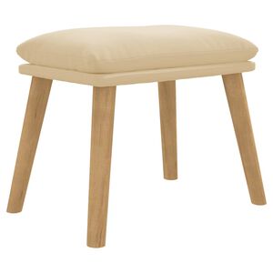 vidaXL Podnožka kr&eacute;mově b&iacute;l&aacute; 45x29,5x35 cm samet