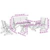 vidaXL 4d&iacute;ln&aacute; zahradn&iacute; sedac&iacute; souprava masivn&iacute; jedlov&eacute; dřevo