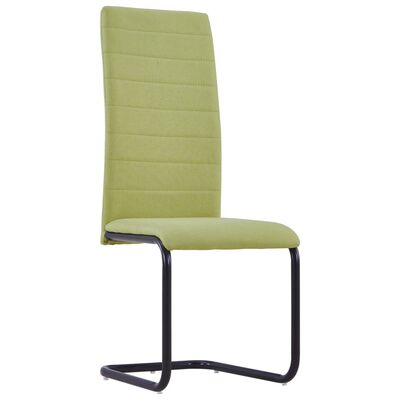 vidaXL Konzolové jídelní židle 6 ks zelené textil