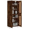 vidaXL Skř&iacute;ň highboard kouřov&yacute; dub 69,5 x 34 x 180 cm kompozitn&iacute; dřevo