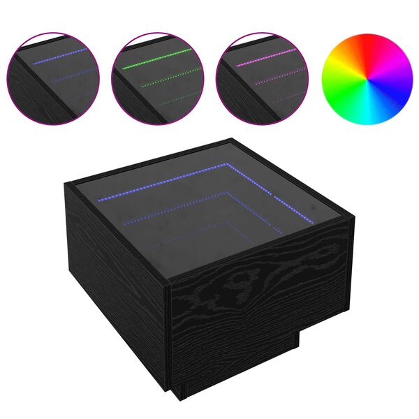 vidaXL Konferenčn&iacute; stolek Čern&yacute; dub 40 x 40 x 30 cm Kompozitn&iacute; dřevo