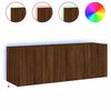 vidaXL N&aacute;stěnn&eacute; TV skř&iacute;ňky s LED osvětlen&iacute;m 2 ks hněd&yacute; dub 60x35x41 cm