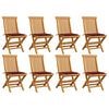 vidaXL Zahradn&iacute; židle s v&iacute;nov&yacute;mi podu&scaron;kami 8 ks masivn&iacute; teak