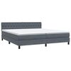 vidaXL Box spring postel s matrac&iacute; tmavě &scaron;ed&aacute; 180x220 cm samet