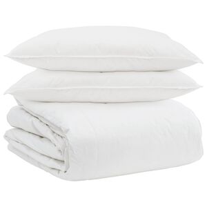 vidaXL Sada přikr&yacute;vek s pol&scaron;t&aacute;řem 3 pcs B&iacute;l&aacute; Peř&iacute;