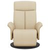 vidaXL Polohovac&iacute; křeslo s podnožkou kr&eacute;mov&eacute; textil