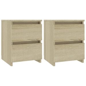 vidaXL Nočn&iacute; stolky 2 ks dub sonoma 30 x 30 x 40 cm kompozitn&iacute; dřevo